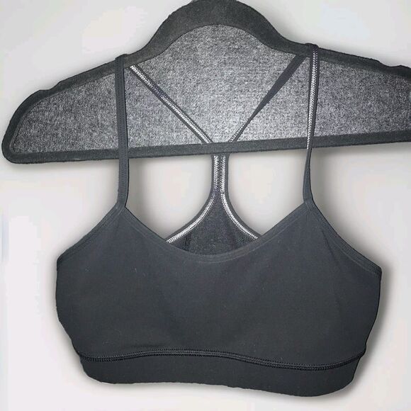 Lululemon Black Mesh Racerback Sports Bra Size Small *tiny flaws* - Picture 1 of 7